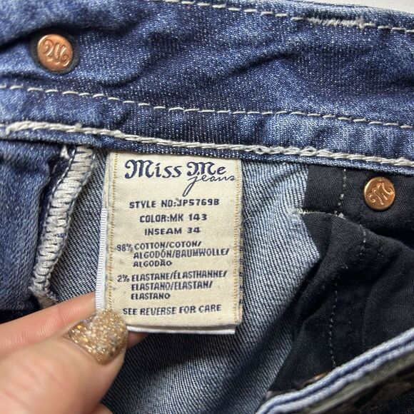 Miss Me Jeans Women’s 29x34 JP5769B Boot Cut Embellished Y2K Cowgirl - Picture 8 of 12